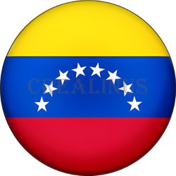 Badge Magnet Aimant 75 m/m avec Motif Drapeau (Venezuela)