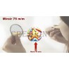 Badge Miroir Cosmétique de 75 m/m avec Motif divers.