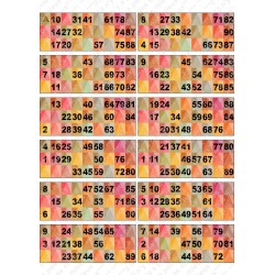 Plaque de 12 cartons de loto plastifié pliable neuf (A3).