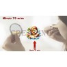 Badge Miroir Cosmétique de 75 m/m avec Motif divers.