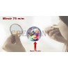 Badge Miroir Cosmétique de 75 m/m avec Motif divers.