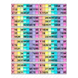 Plaque de 12 cartons de loto plastifié pliable neuf (A3).