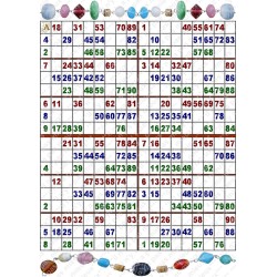 Plaque de 12 cartons de loto plastifié pliable neuf (A3).