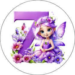Badge Miroir Cosmétique de 75 m/m avec Motif floral de lettres de A à Z.