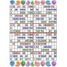 Plaque de 12 cartons de loto plastifié pliable neuf (A3).