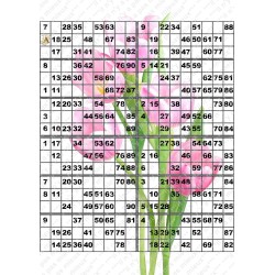 Plaque de 12 cartons de loto plastifié pliable neuf (A3).