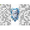 Plaque de 12 cartons de loto plastifié pliable neuf (A3).