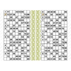 Plaque de 12 cartons de loto plastifié pliable neuf (A3).