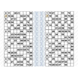 Plaque de 12 cartons de loto plastifié pliable neuf (A3).