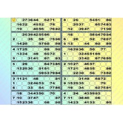 Plaque de 12 cartons de loto plastifié pliable neuf (A3).