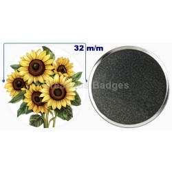 Badge aimant de réfrigérateur en métal 32 m/m avec Motif  (livraison offerte)