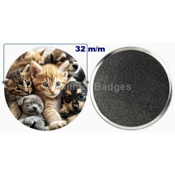 Badge aimant de réfrigérateur en métal 32 m/m avec Motif  (livraison offerte)