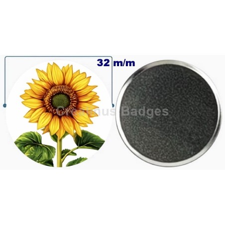 Badge aimant de réfrigérateur en métal 32 m/m avec Motif  (livraison offerte)
