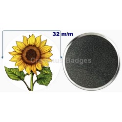 Badge aimant de réfrigérateur en métal 32 m/m avec Motif  (livraison offerte)