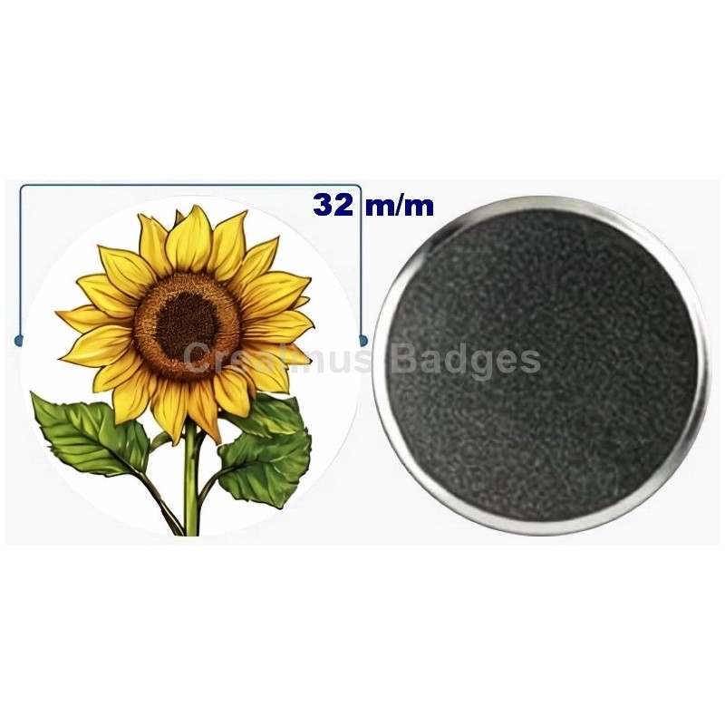 Badge aimant de réfrigérateur en métal 32 m/m avec Motif  (livraison offerte)