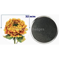 Badge aimant de réfrigérateur en métal 32 m/m avec Motif  (livraison offerte)