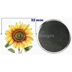 Badge aimant de réfrigérateur en métal 32 m/m avec Motif  (livraison offerte)