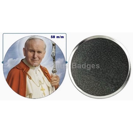 Badge aimant de réfrigérateur en métal 58 m/m avec Motif  (livraison offerte)