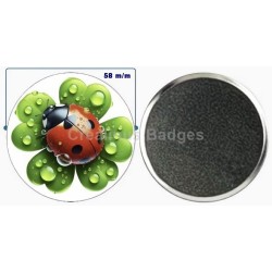 Badge aimant de réfrigérateur en métal 58 m/m avec Motif (livraison offerte)