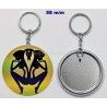 Badge Porte-Clés en métal 58 m/m avec Motif  (GEMEAUX) (livraison offerte)