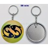 Badge Porte-Clés en métal 58 m/m avec Motif  (POISSONS) (livraison offerte)