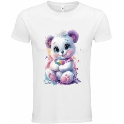 T-Shirt Unisexe Personnalisé Col Rond Ajusté Blanc 21x21 cm +/-.