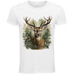 T-Shirt Unisexe Personnalisé Col Rond Ajusté Blanc 21x21 cm +/-.