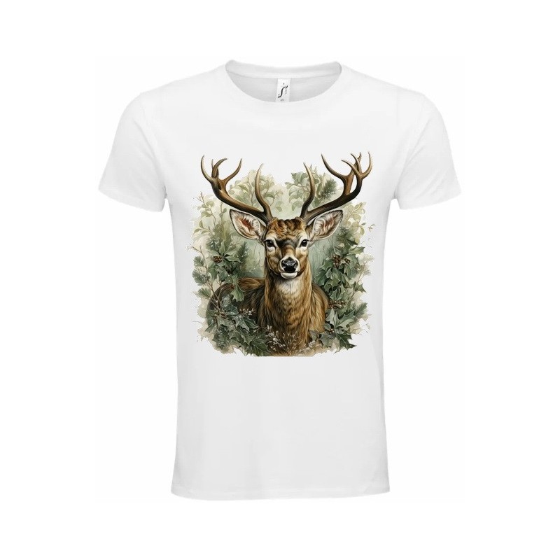 T-Shirt Unisexe Personnalisé Col Rond Ajusté Blanc 21x21 cm +/-.