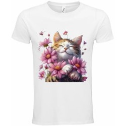 T-Shirt Unisexe Personnalisé Col Rond Ajusté Blanc 21x21 cm +/-.