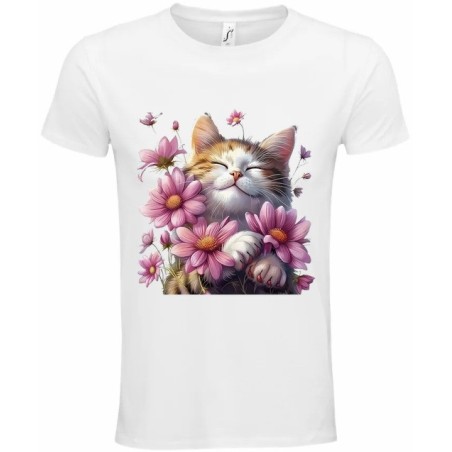 T-Shirt Unisexe Personnalisé Col Rond Ajusté Blanc 21x21 cm +/-.