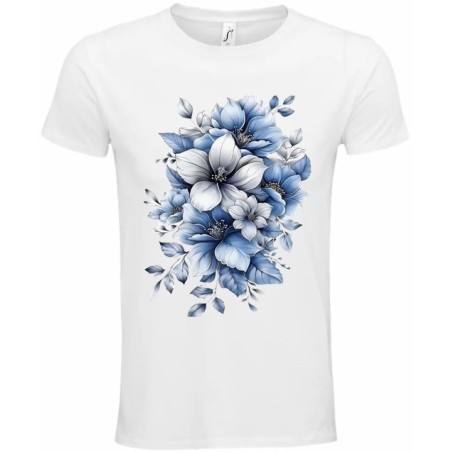 T-Shirt Unisexe Personnalisé Col Rond Ajusté Blanc 21x21 cm +/-.