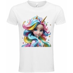 T-Shirt Unisexe Personnalisé Col Rond Ajusté Blanc 21x21 cm +/-.