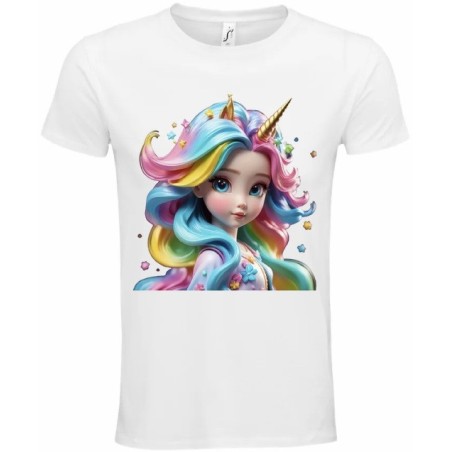 T-Shirt Unisexe Personnalisé Col Rond Ajusté Blanc 21x21 cm +/-.