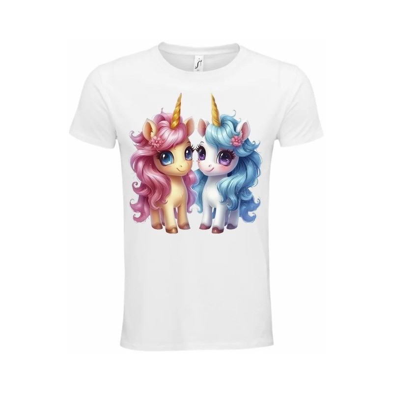 T-Shirt Unisexe Personnalisé Col Rond Ajusté Blanc 21x21 cm +/-.