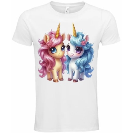 T-Shirt Unisexe Personnalisé Col Rond Ajusté Blanc 21x21 cm +/-.