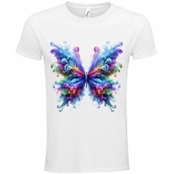 T-Shirt Unisexe Personnalisé Col Rond Ajusté Blanc 21x21 cm +/-.