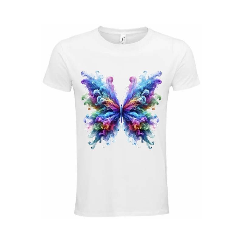 T-Shirt Unisexe Personnalisé Col Rond Ajusté Blanc 21x21 cm +/-.