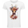 T-Shirt Unisexe Personnalisé Col Rond Ajusté Blanc 21x21 cm +/-.