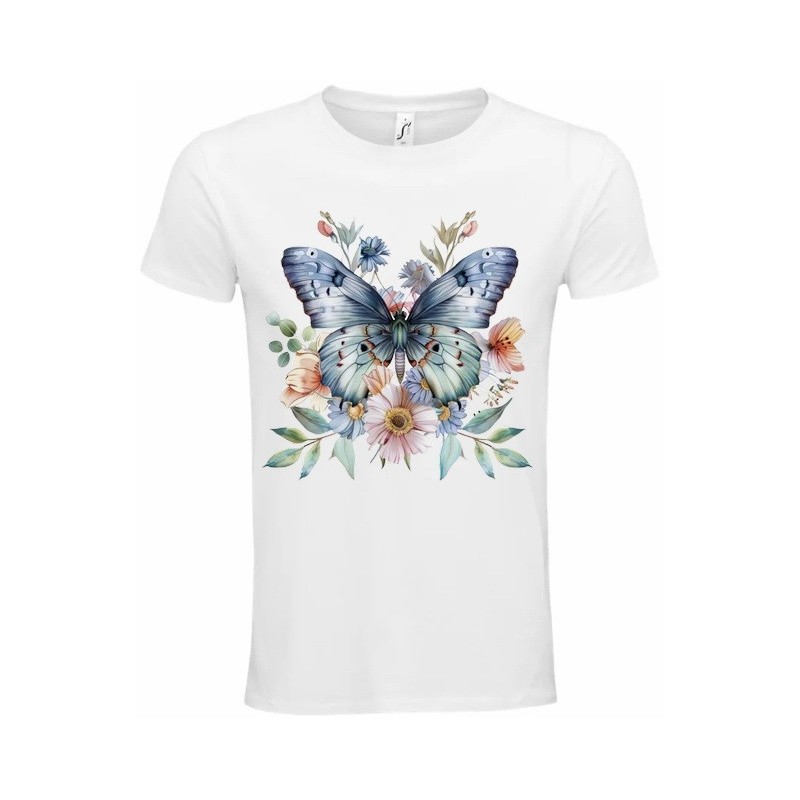 T-Shirt Unisexe Personnalisé Col Rond Ajusté Blanc 21x21 cm +/-.