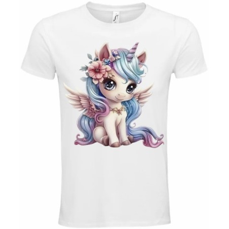T-Shirt Unisexe Personnalisé Col Rond Ajusté Blanc 21x21 cm +/-.