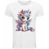 T-Shirt Unisexe Personnalisé Col Rond Ajusté Blanc 21x21 cm +/-.