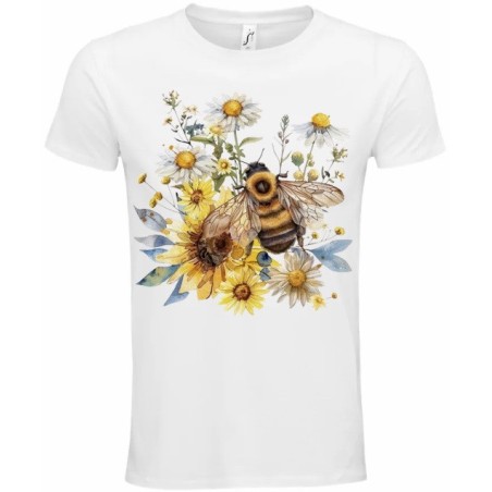 T-Shirt Unisexe Personnalisé Col Rond Ajusté Blanc 21x21 cm +/-.