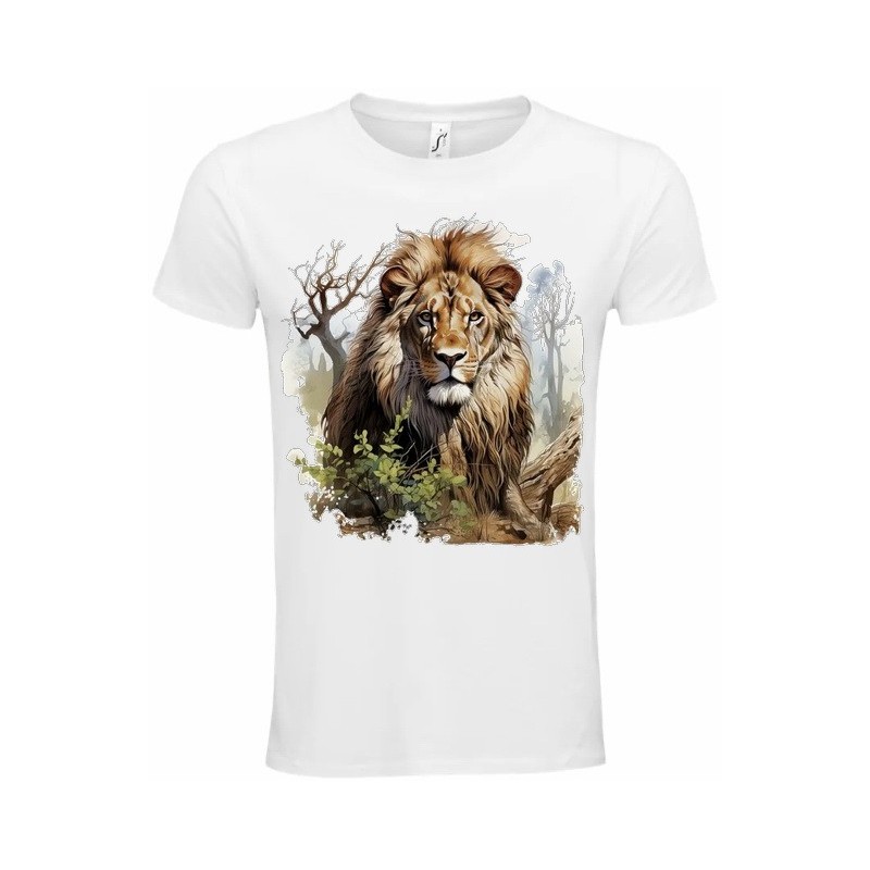 T-Shirt Unisexe Personnalisé Col Rond Ajusté Blanc 21x21 cm +/-.
