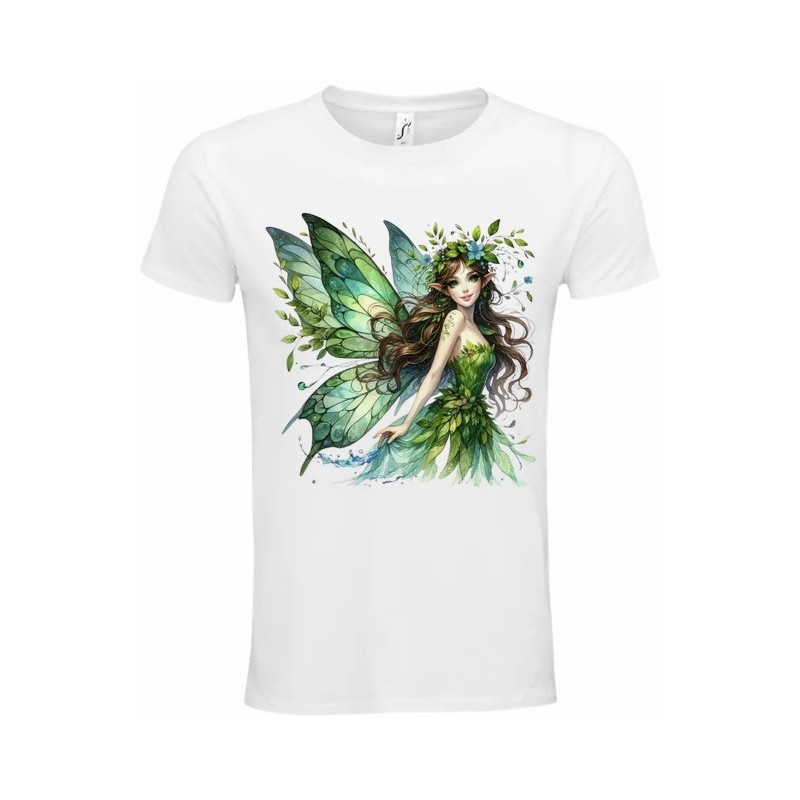 T-Shirt Unisexe Personnalisé Col Rond Ajusté Blanc 21x21 cm +/-.