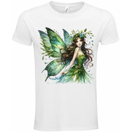 T-Shirt Unisexe Personnalisé Col Rond Ajusté Blanc 21x21 cm +/-.