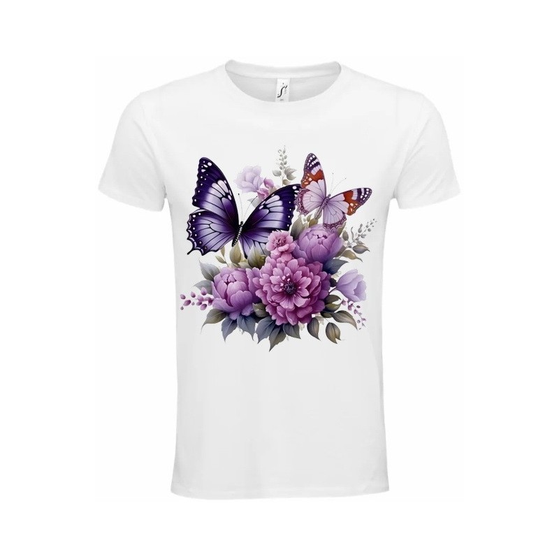 T-Shirt Unisexe Personnalisé Col Rond Ajusté Blanc 21x21 cm +/-.