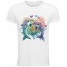 T-Shirt Unisexe Personnalisé Col Rond Ajusté Blanc 21x21 cm +/-.