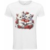 T-Shirt Unisexe Personnalisé Col Rond Ajusté Blanc 21x21 cm +/-.