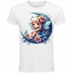 T-Shirt Unisexe Personnalisé Col Rond Ajusté Blanc 21x21 cm +/-.