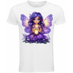 T-Shirt Unisexe Personnalisé Col Rond Ajusté Blanc 21x21 cm +/-.